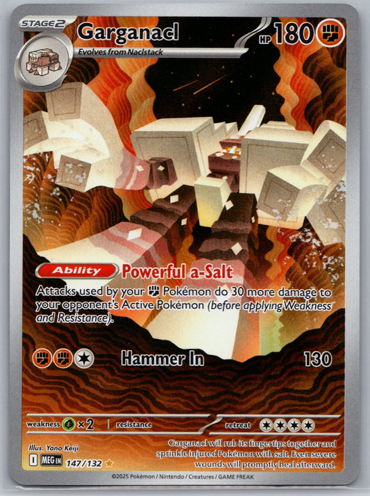 Garganacl Holo Illustration Rare ME01: Mega Evolution 147/132 NM