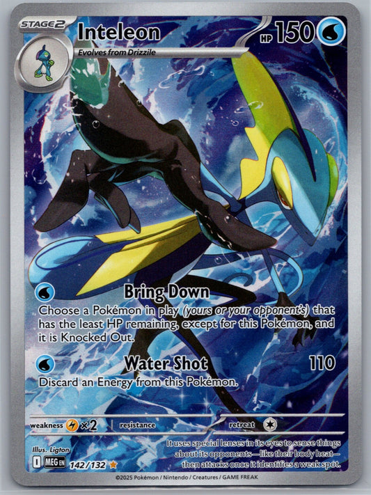 Inteleon Holo Illustration Rare ME01: Mega Evolution 142/132 NM