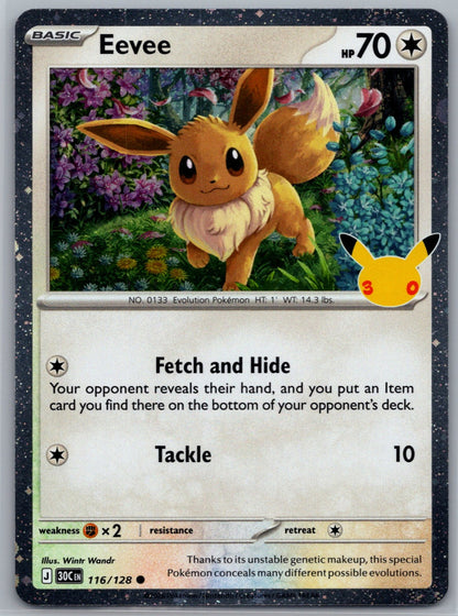 Eevee Common ME: 30th Celebration 116/128 NM