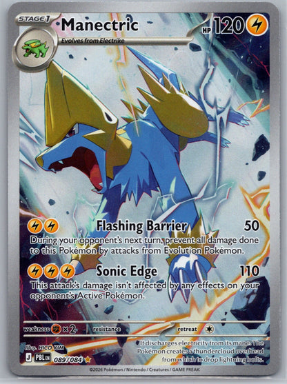 Manectric Holo Illustration Rare ME05: Pitch Black 089/084 NM