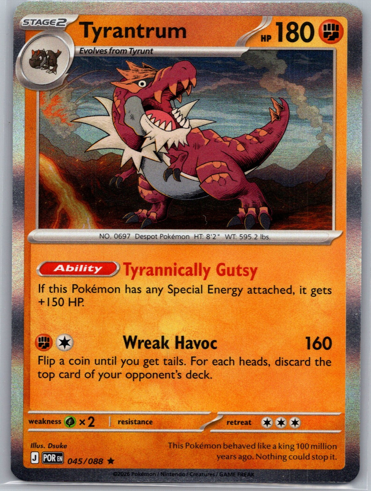 Tyrantrum Holo Rare ME03: Perfect Order 045/088 NM