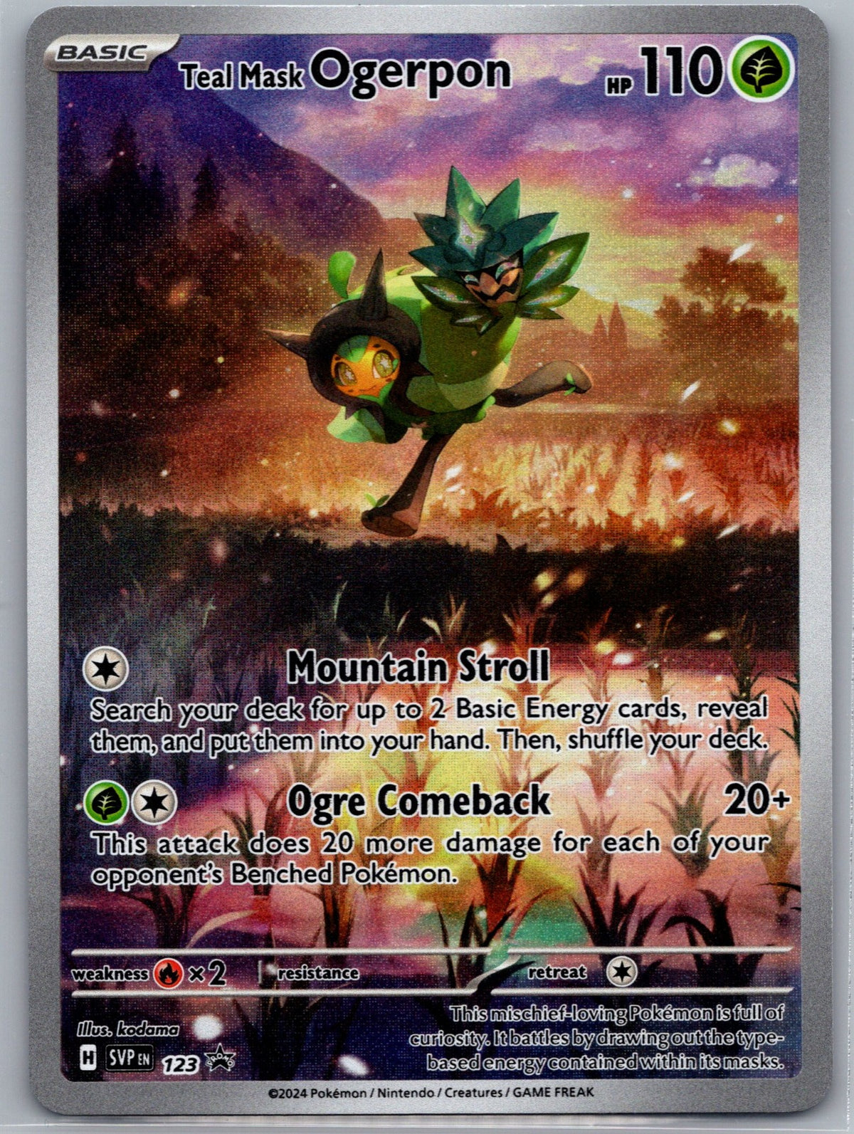 Teal Mask Ogerpon Holo Promo SV: Scarlet & Violet Promo Cards 123 NM