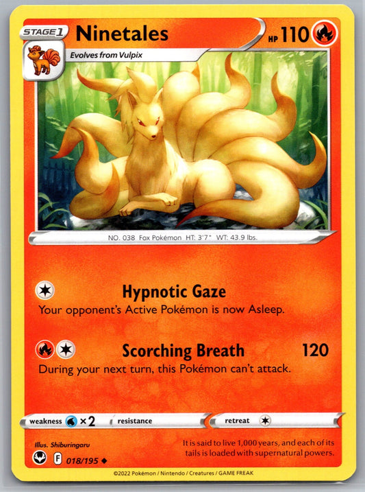 Ninetales Uncommon SWSH12: Silver Tempest 018/195 NM