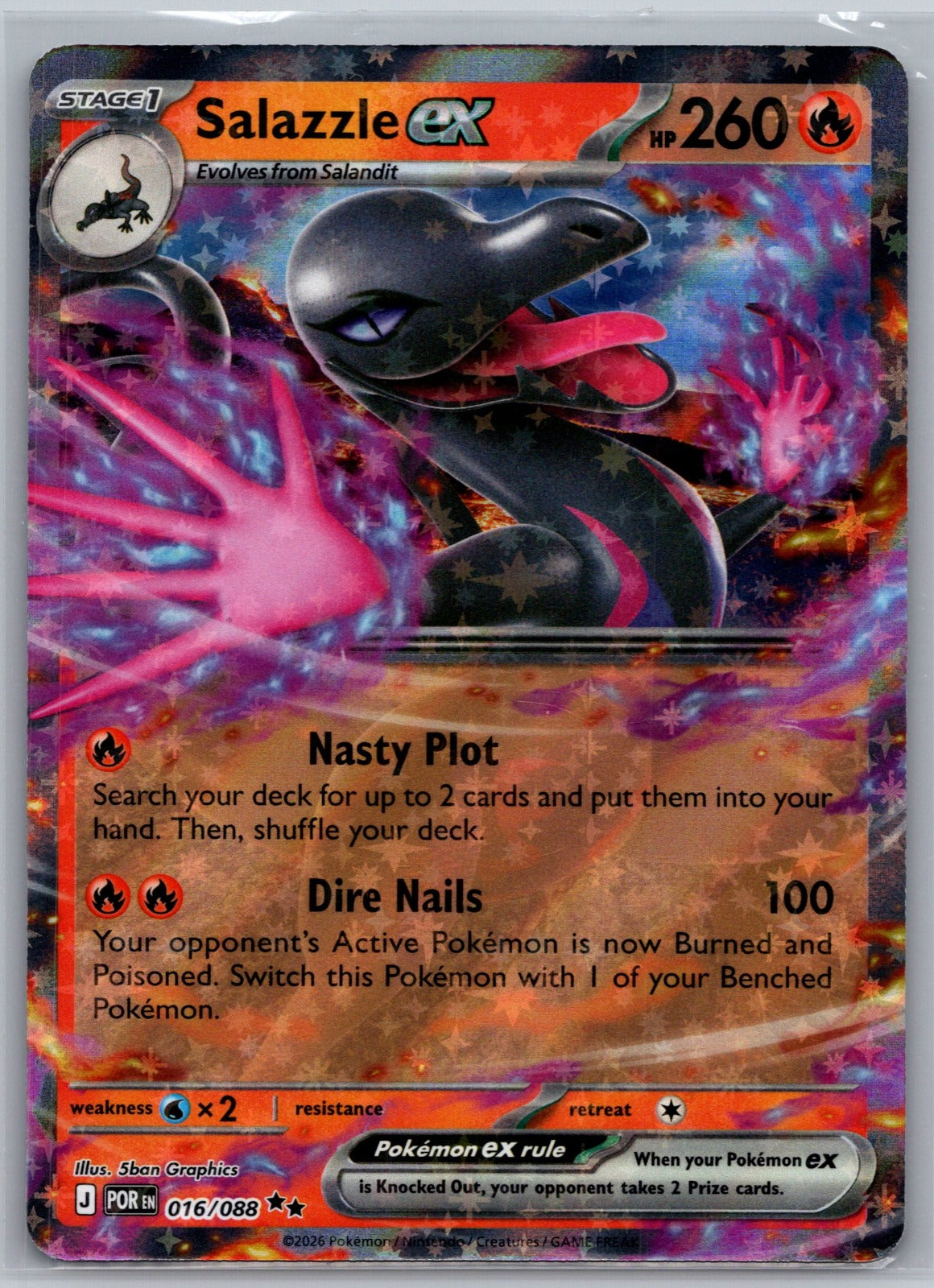 Salazzle ex Holo Double Rare ME03: Perfect Order 016/088 NM