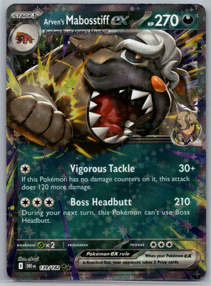 Arven's Mabosstiff ex Holo Double Rare SV10: Destined Rivals 139/182 NM
