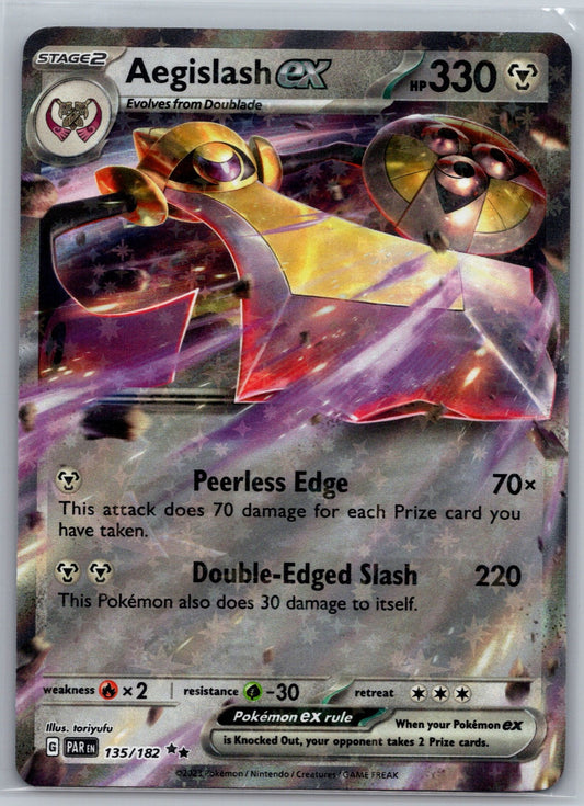 Aegislash ex Holo Double Rare SV04: Paradox Rift 135/182 NM