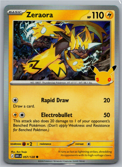 Zeraora Common ME: 30th Celebration 057/128 NM