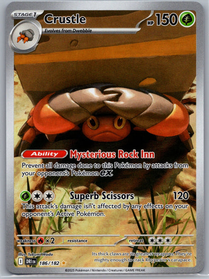 Crustle Holo Illustration Rare SV10: Destined Rivals 186/182 NM
