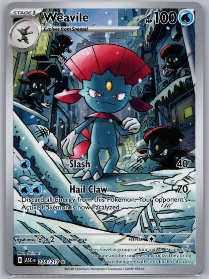 Weavile Holo Illustration Rare ME: Ascended Heroes 228/217 NM