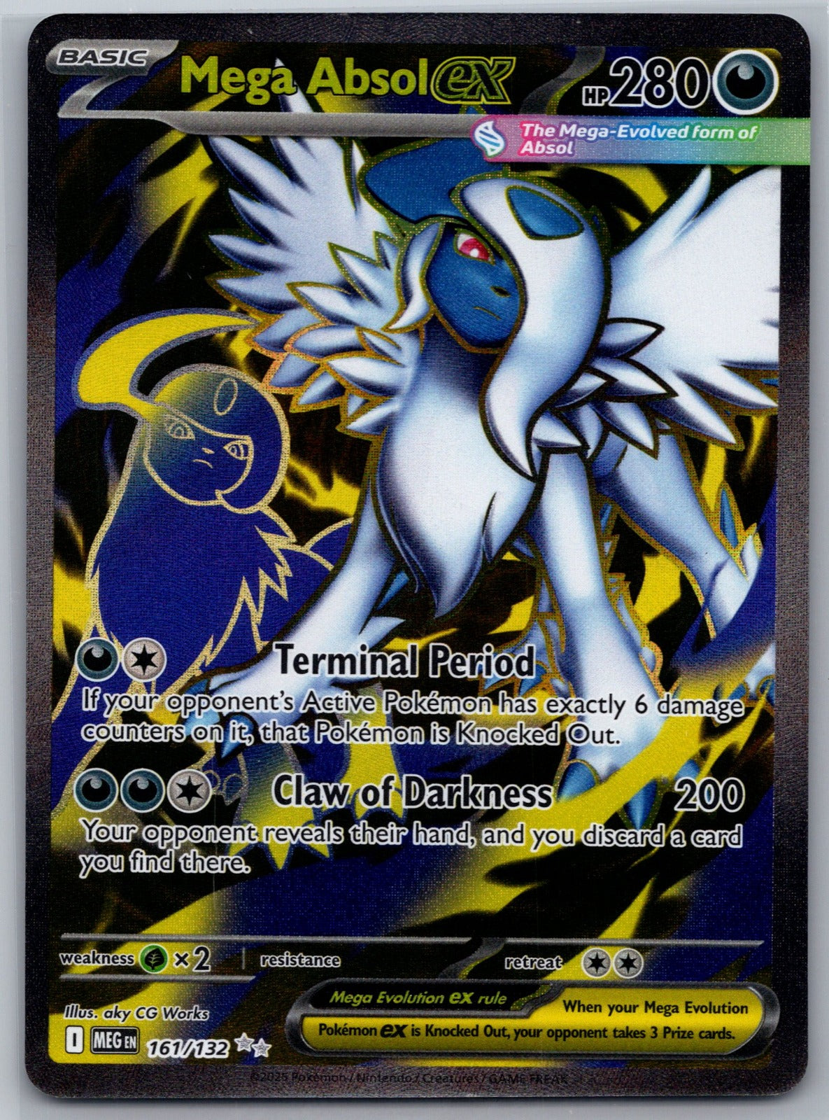 Mega Absol ex Holo Ultra Rare ME01: Mega Evolution 161/132 NM