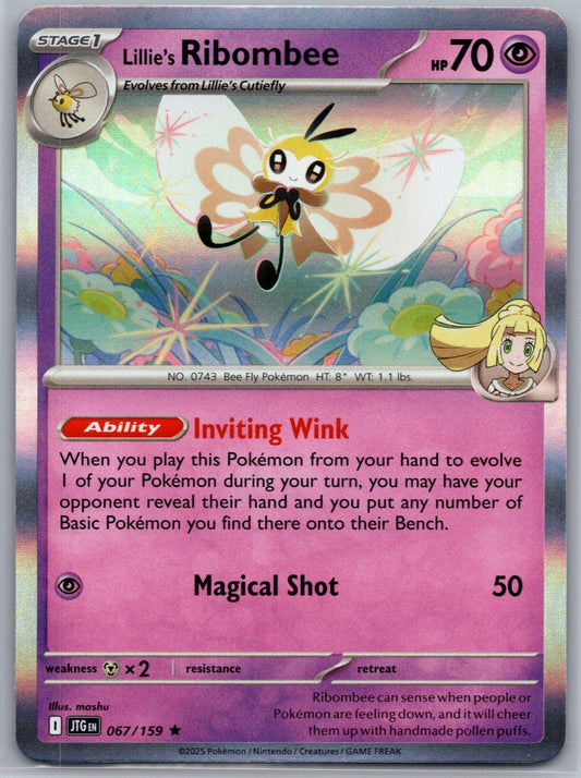 Lillie's Ribombee Holo Rare SV09: Journey Together 067/159 NM