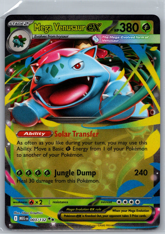 Mega Venusaur ex Holo Double Rare Prize Pack Series Cards 003/132 NM