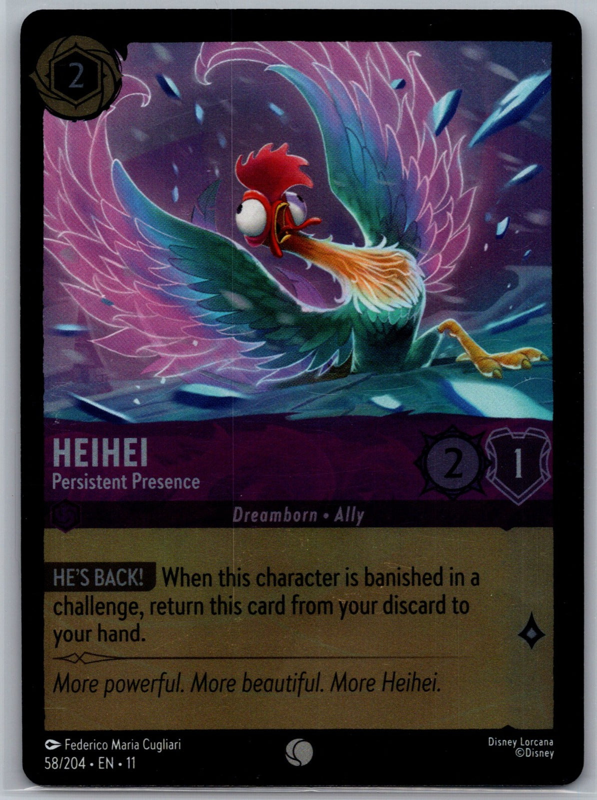 HeiHei - Persistent Presence Cold Foil Common Winterspell 58/204 NM