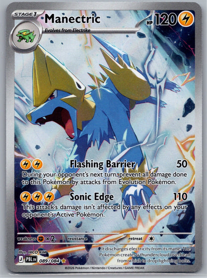 Manectric Holo Illustration Rare ME05: Pitch Black 089/084 NM
