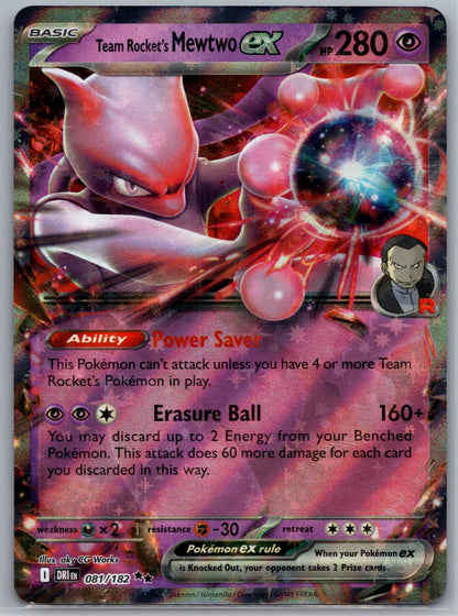Team Rocket's Mewtwo ex Holo Double Rare SV10: Destined Rivals 081/182 NM