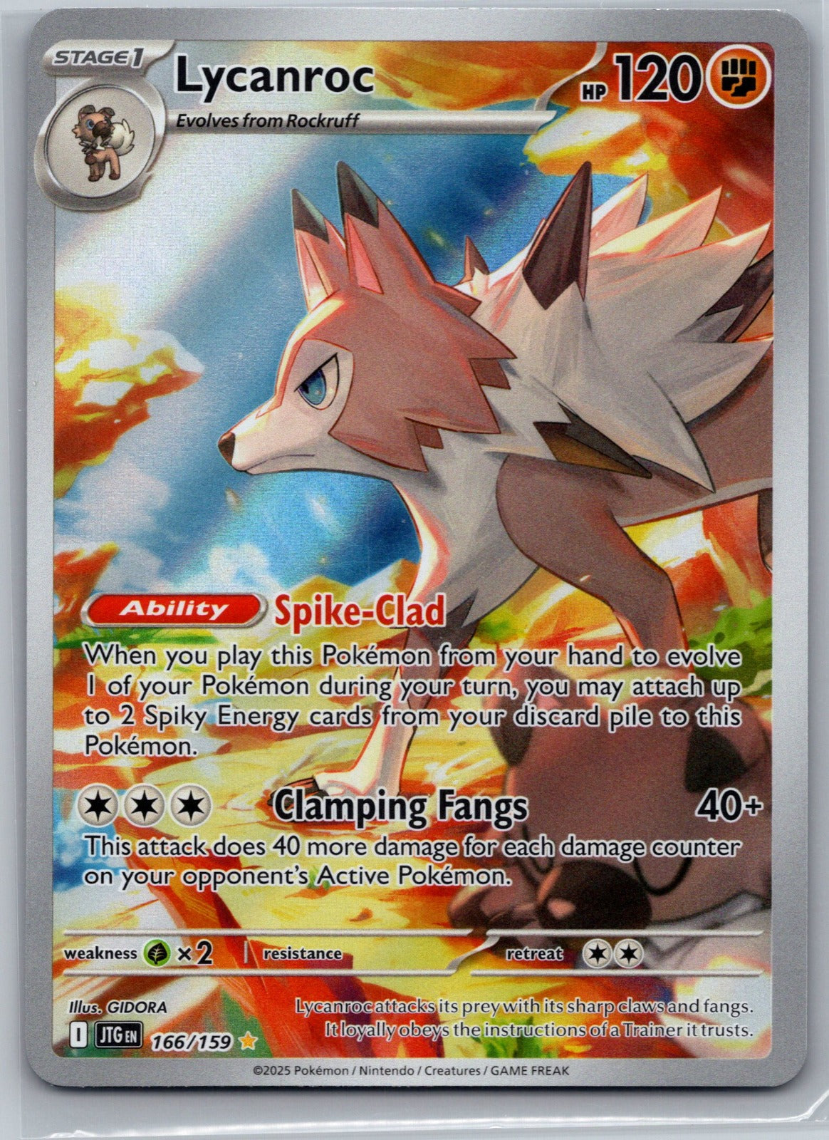 Lycanroc Holo Illustration Rare SV09: Journey Together 166/159 NM