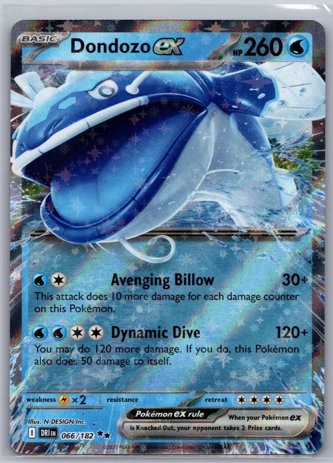 Dondozo ex Holo Double Rare SV10: Destined Rivals 066/182 NM